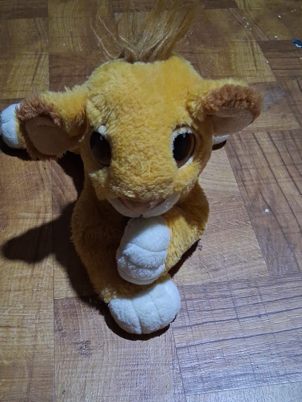 Plush Yellow Lion Stuffed Toy Mattel 1993